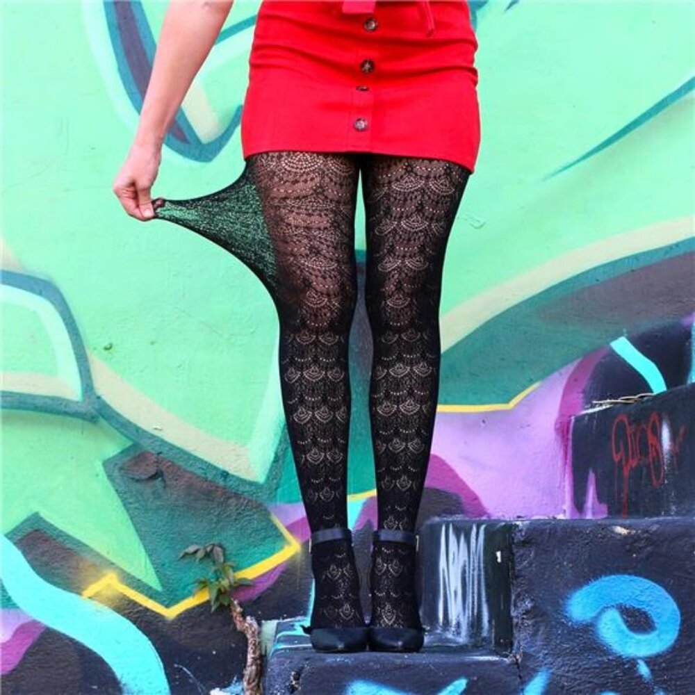 Fishnet Patterned Tights - Picture 4 of 6